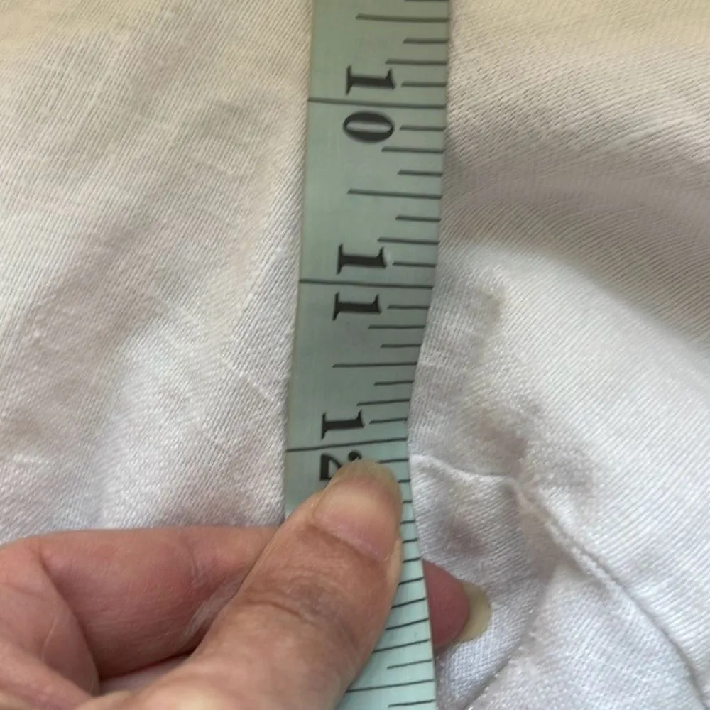 Charter Club Weekend Womens‎ Linen Patch Pocket Casual Cropped Pants White XL - Image 10