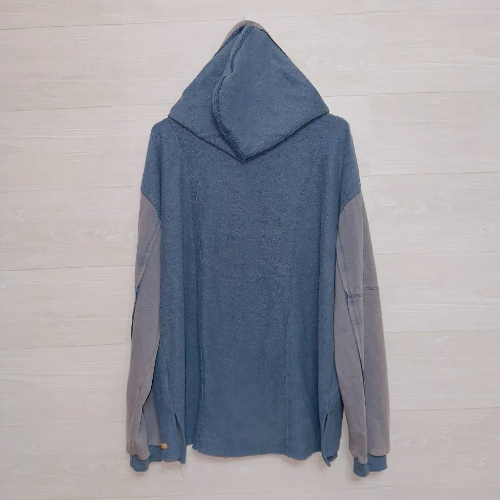 BKE Hoodie Pullover Blue Aztec Embroidered Kangaroo Pocket Long Sleeve Women’s - Image 8