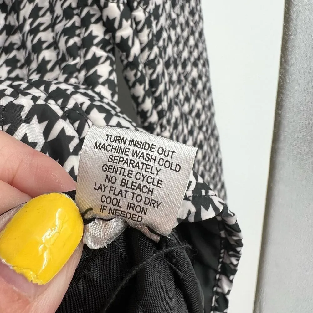 Cynthia Rowley plus size black & white houndstooth button front jacket size 1X - Image 7