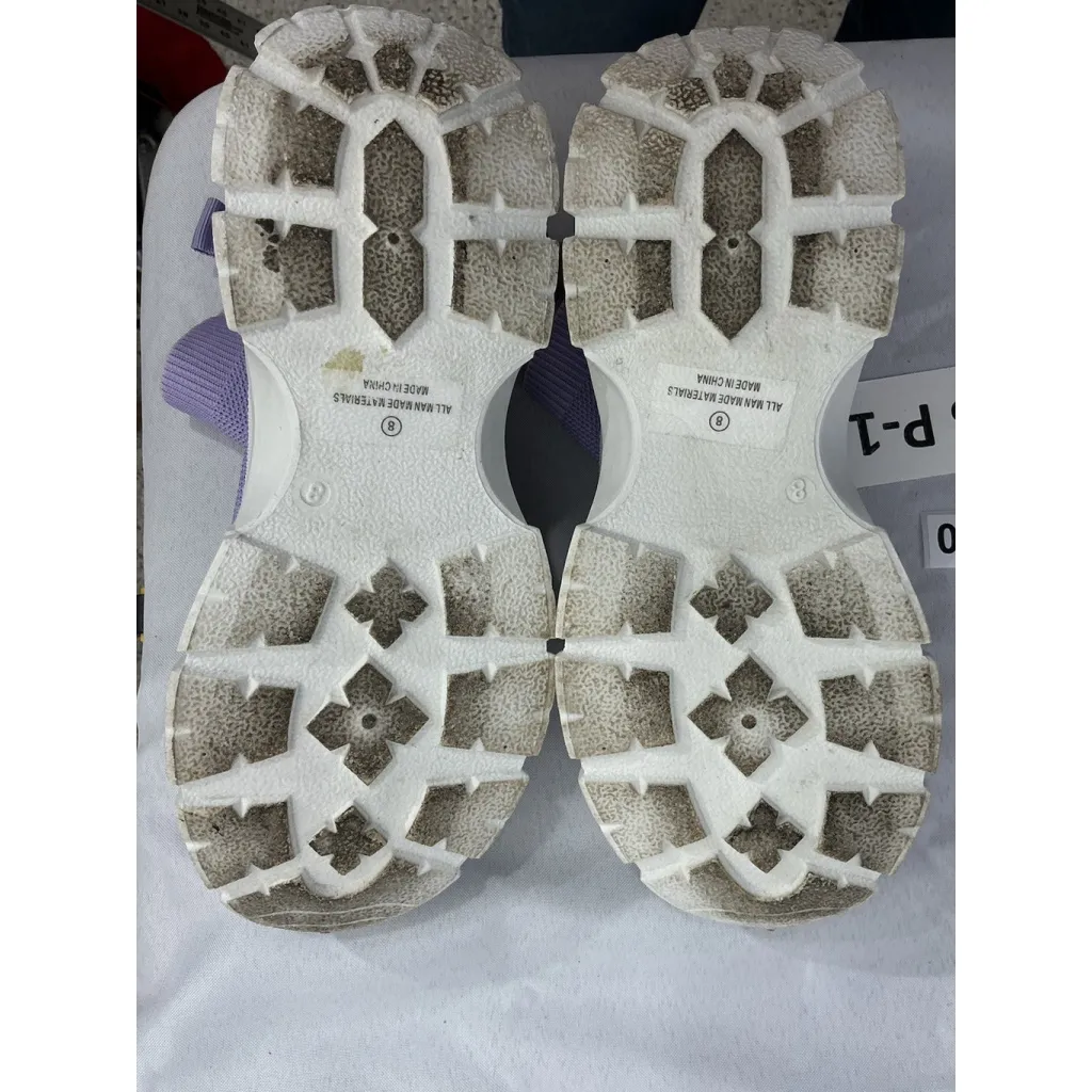 Womans Liliana Chunky Boots Purple 8 Pullon Elastic Platform - Image 7