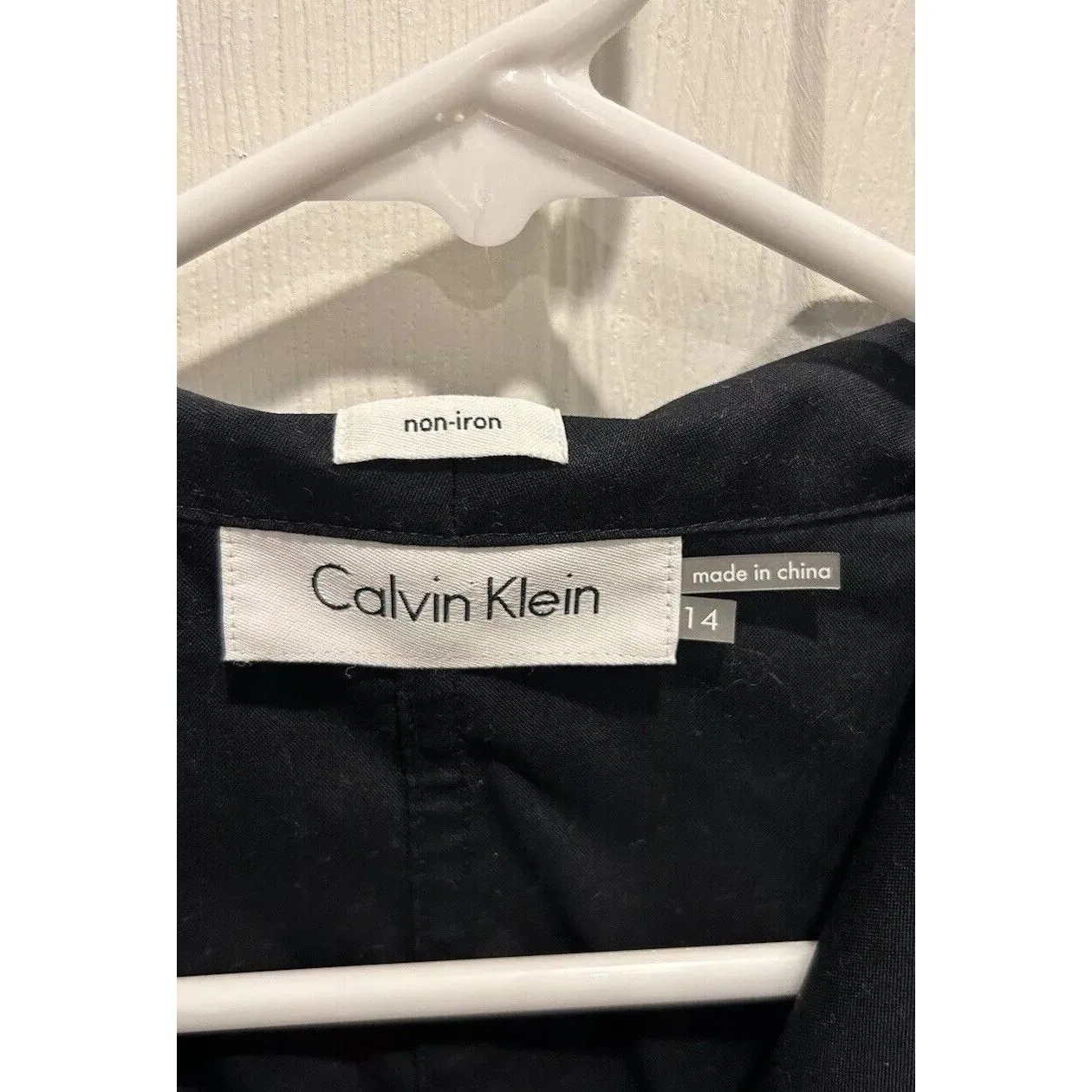 Calvin Klein Top Womens‎ 14 Black No Iron Sleeveless Cotton Shirt Blouse - Image 3