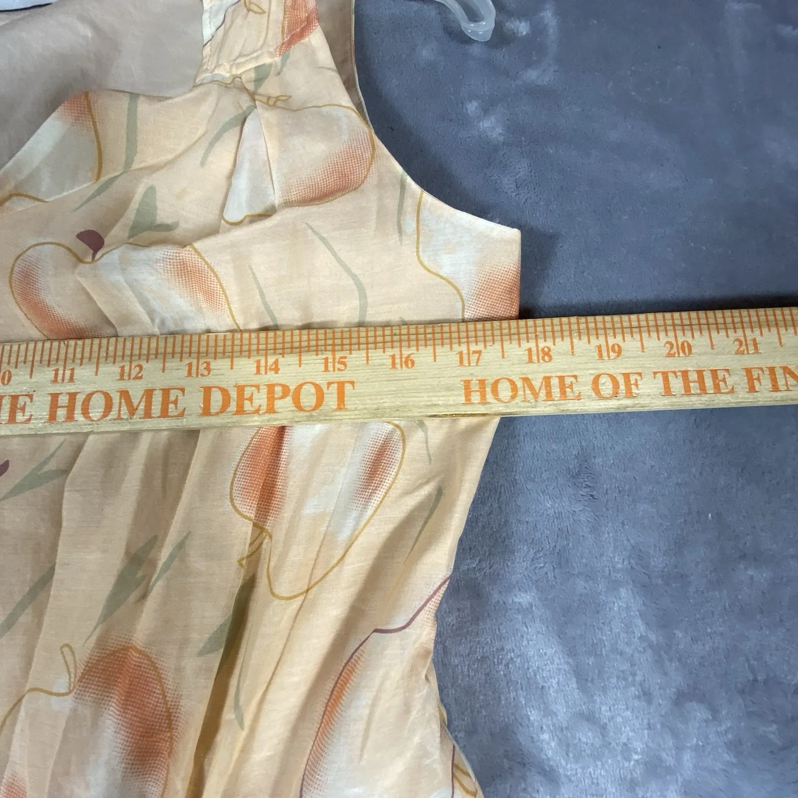 Coach Apple‎ Print Dress Size 4 Peach Summer V-Neck Luxury Springtime Designer - Image 14