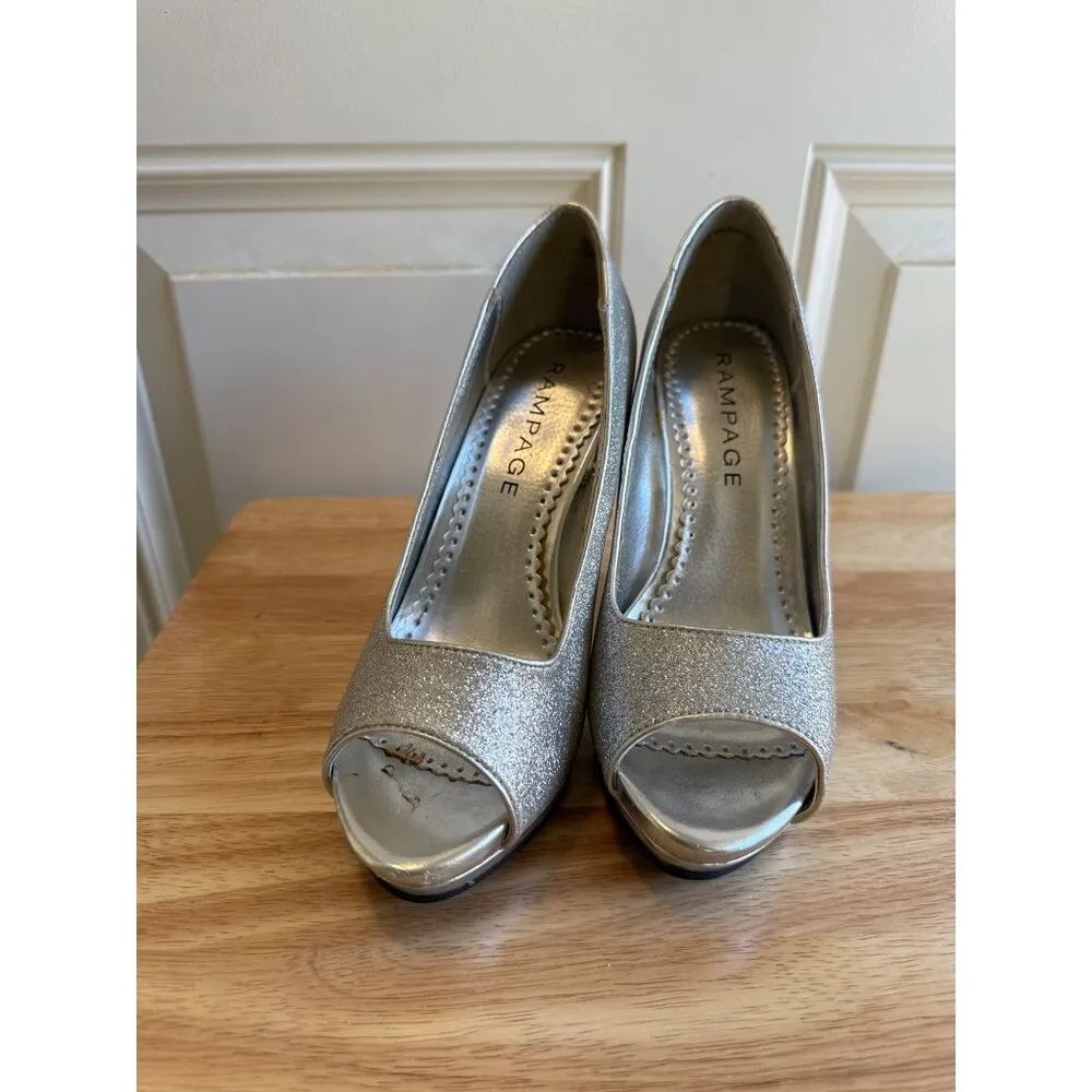 Rampage Women's Gracee Gitter Slip On High Heels Size 6M - Image 5