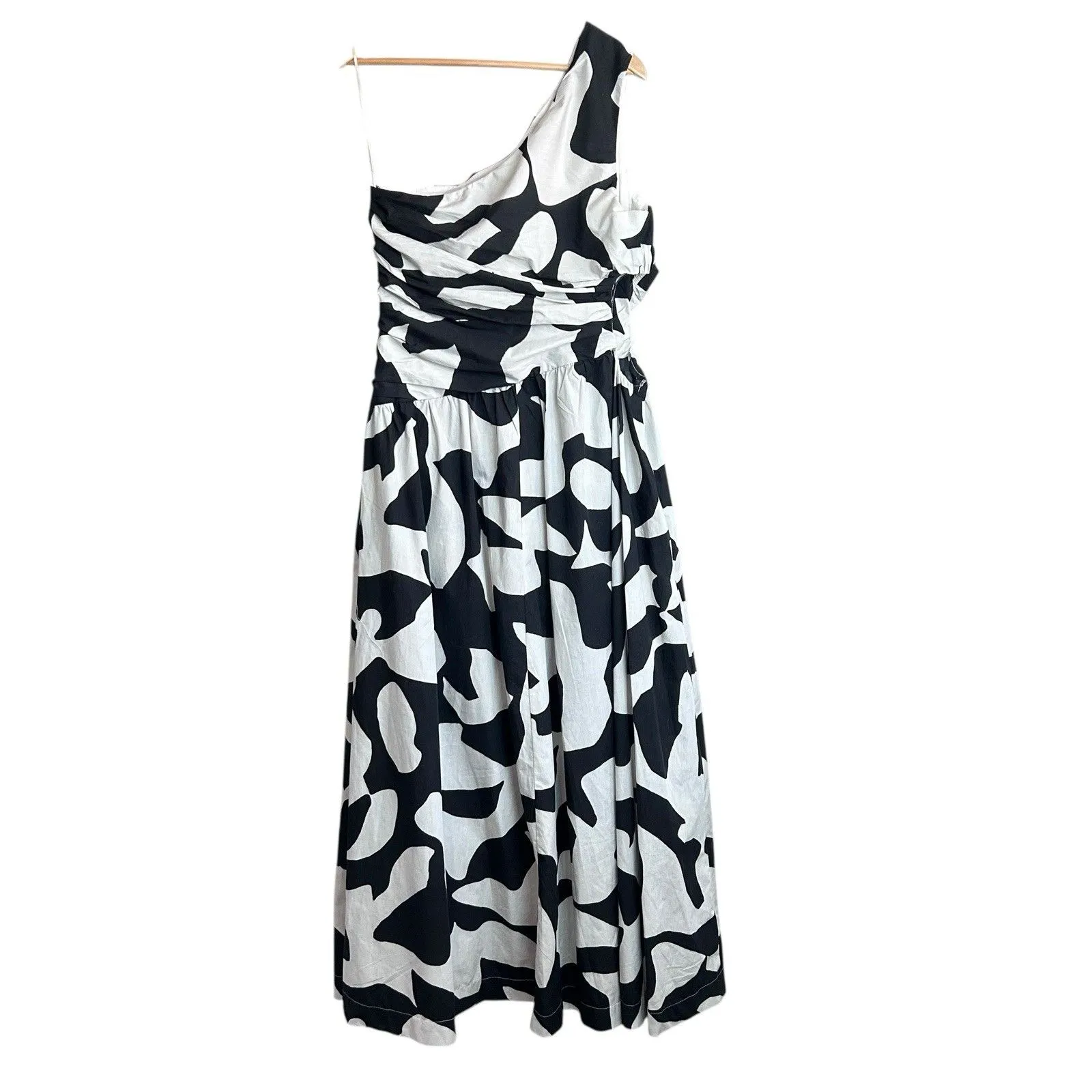 Abercrombie & Fitch Maxi Dress Size L Fiore Floral One Shoulder Cutout High Slit - Image 10