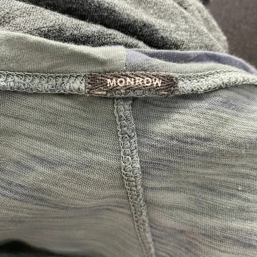 Monrow Camo Tee Shirt Dress Succulent Green Short‎ Sleeve Ruched Size US Small - Image 10