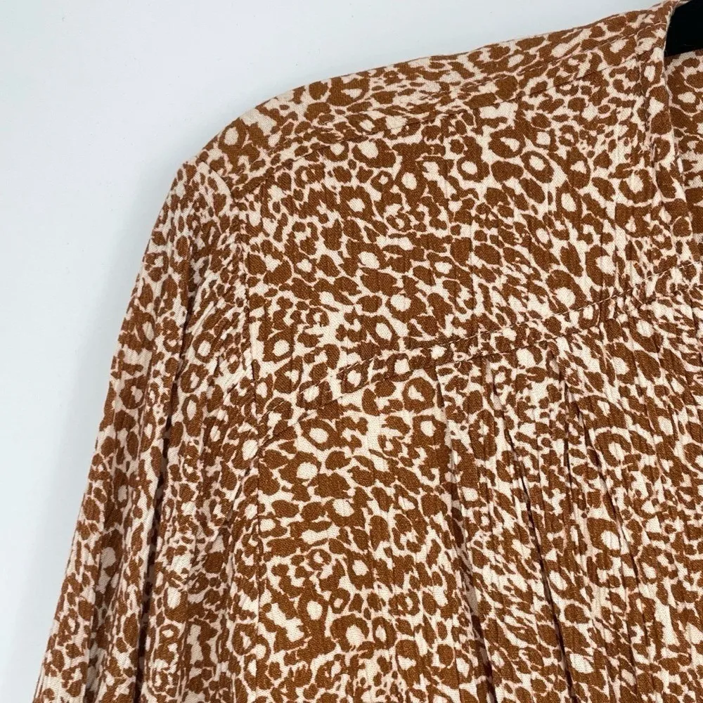 Zara Womens Boho Fairy Core Spring Tie Halter Floral Knee Length Dress Small - Image 3