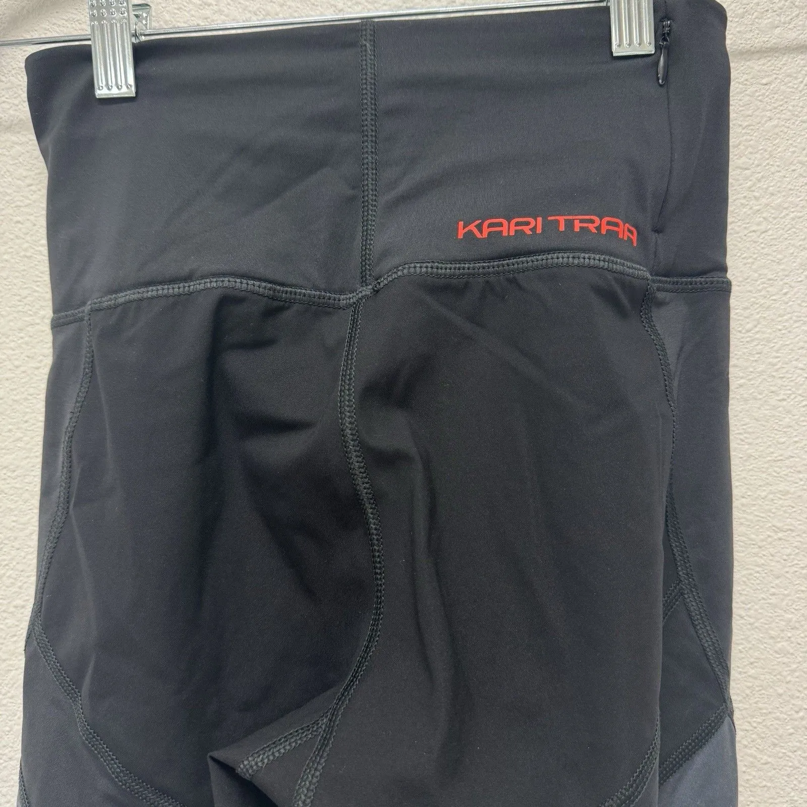 Kari Traa Tina High Waist Tights Colorblock 621958 Black‎ Small Ankle Zip - Image 5