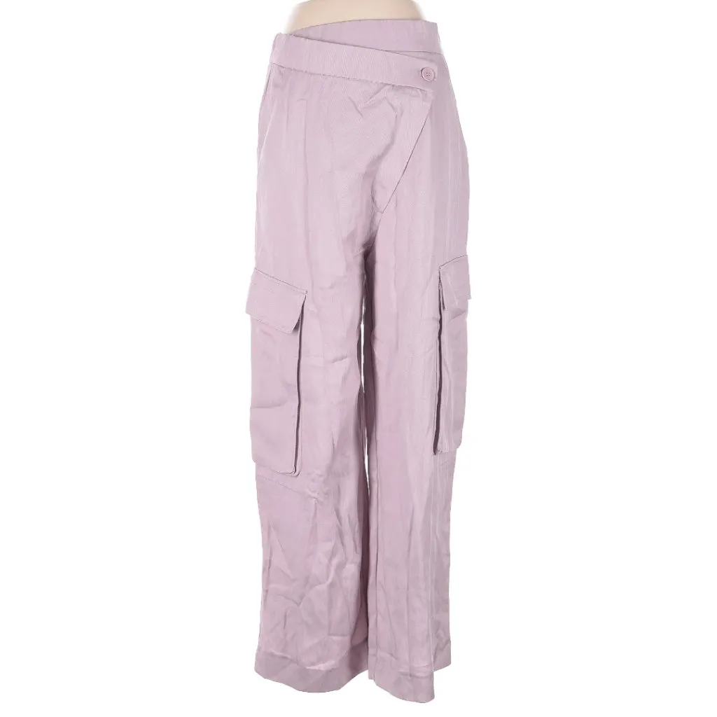 💖 NWT Zara Lilac Full Length Crossover Cargo Pants - Image 2