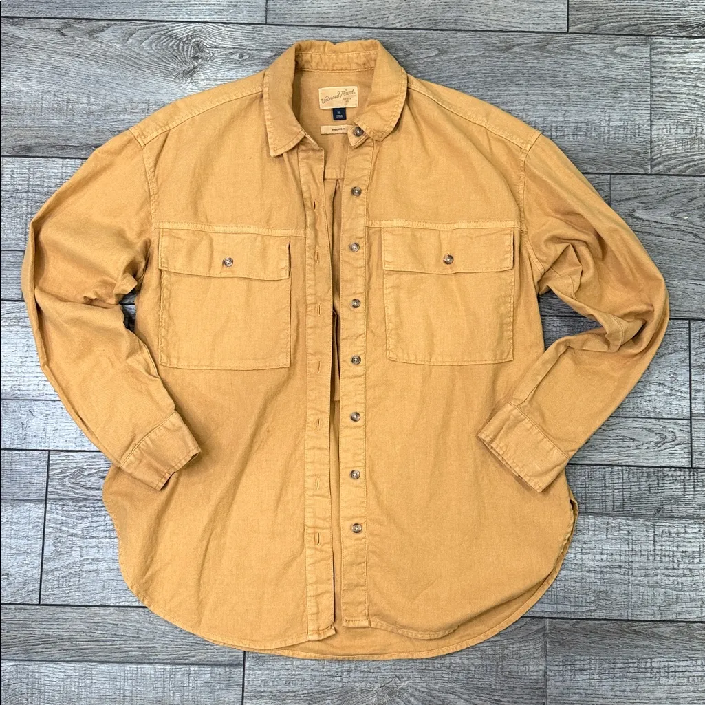 Universal Thread Camel Oversized Utility Button-Down Shirt - Image 2