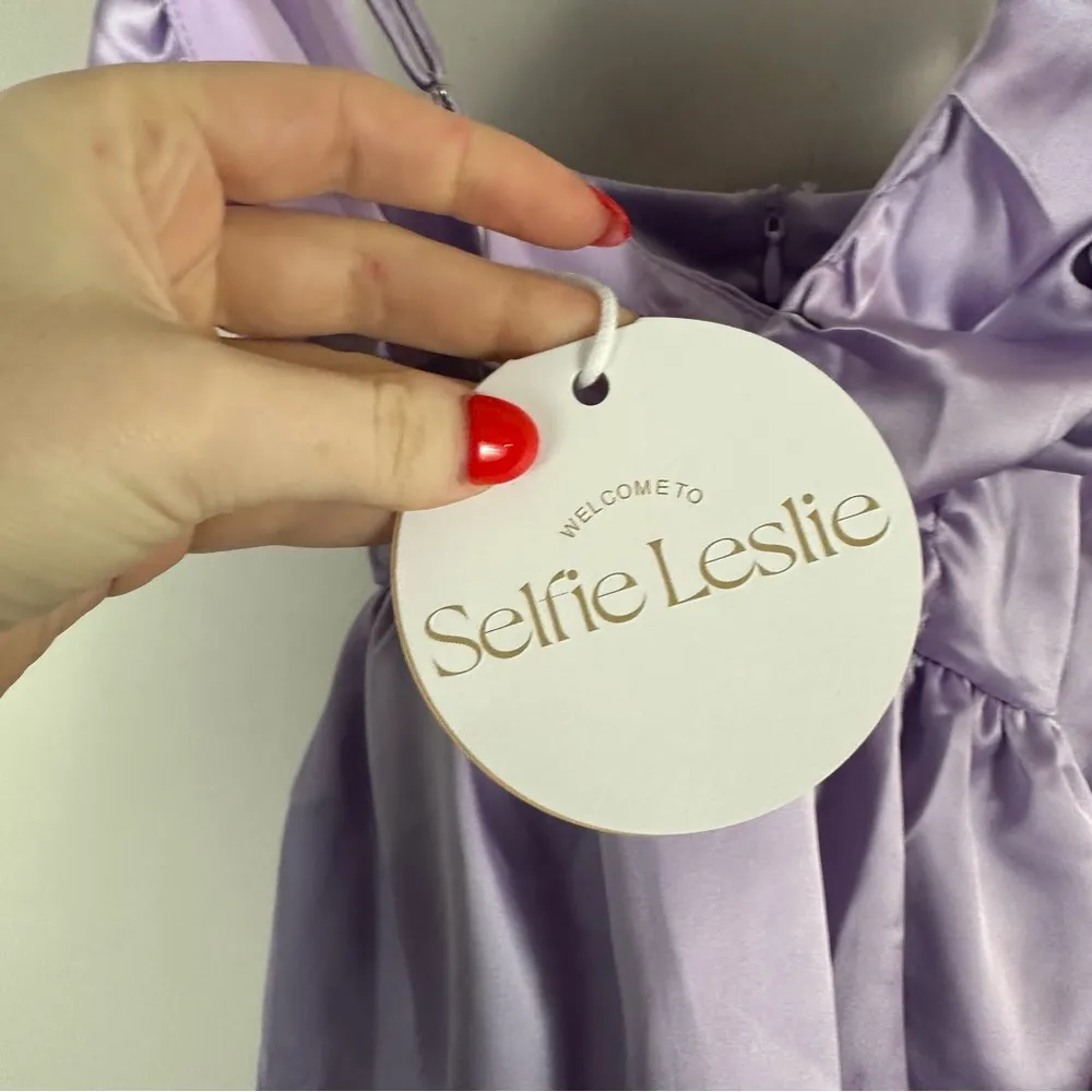 Selfie Leslie | Purple Heavenly Bliss Ruffle Mini Dress Lilac Size Small NWT - Image 5