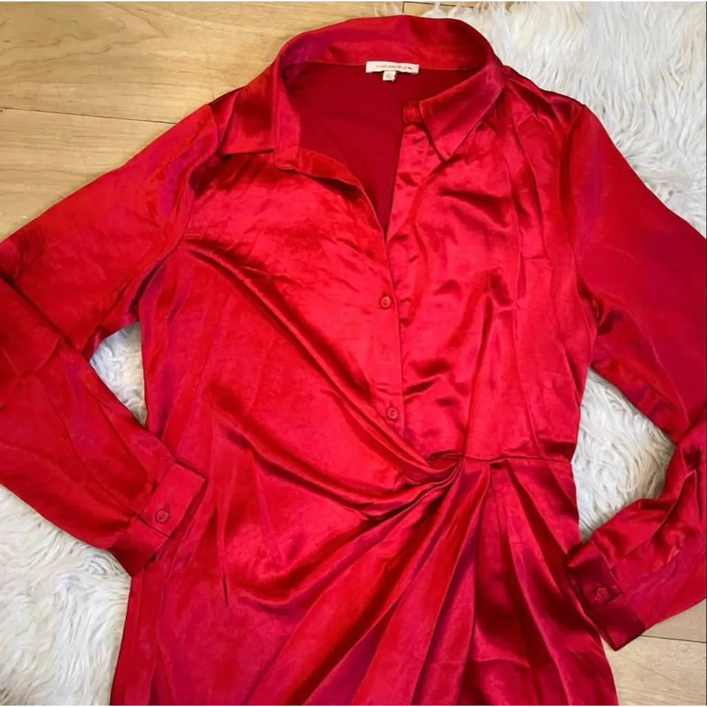 Skies are Blue red satin small - Image 2