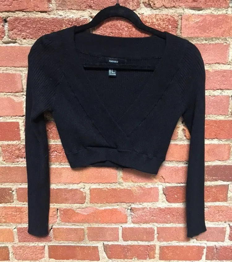 Forever 21 Long Sleeve Cropped Sweater - Image 2