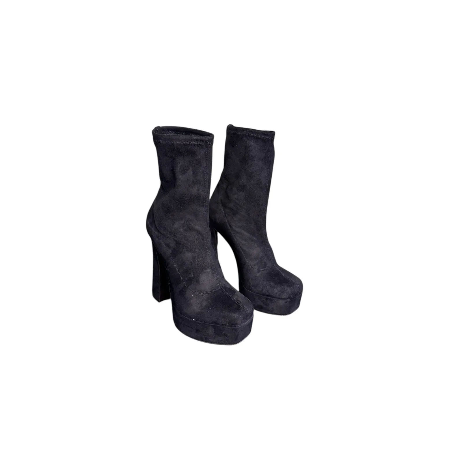 Giuseppe Zanotti NIB 145mm Aureliee Suede Sock Boots in Black Size 39.5 - Image 3