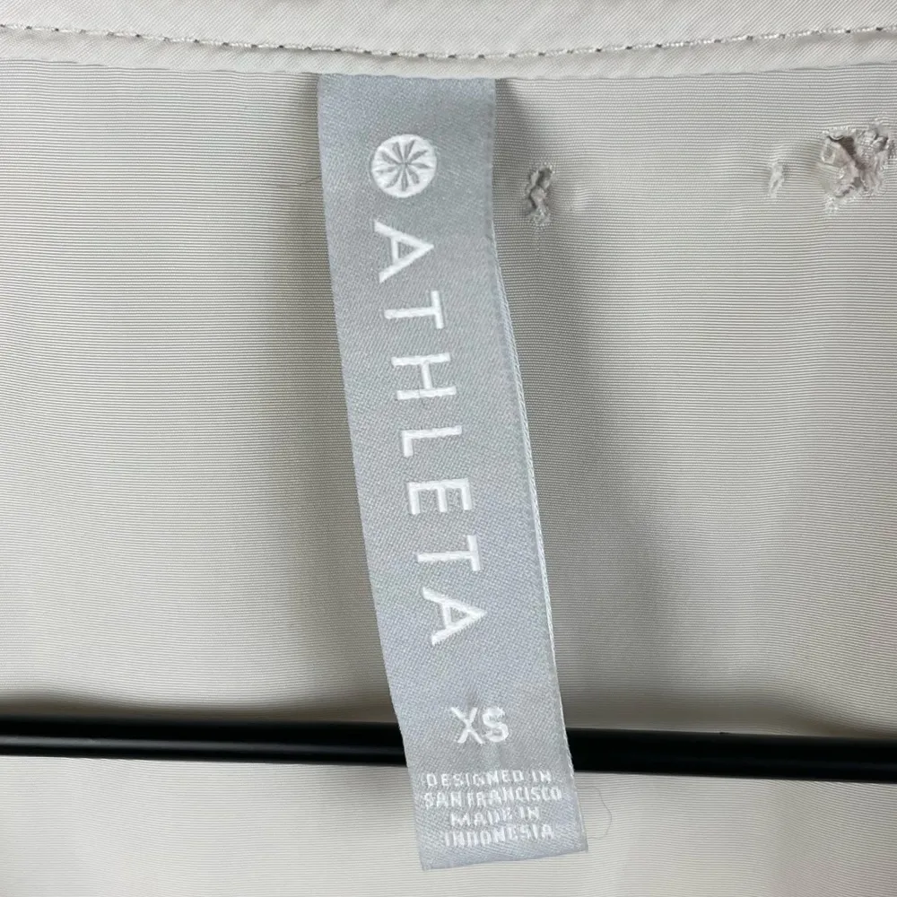 Athleta Solar Wind & Rain Anorak Jacket Windbreaker Shoreline Beige Size XS - Image 8