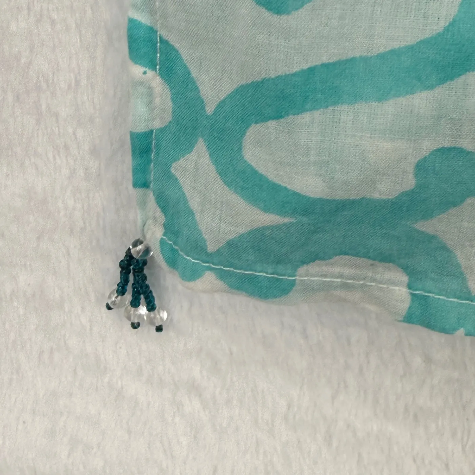 Roberta Roller Rabbit Women's Kurta Small Cotton Tunic Dress Cover Up Teal - Image 6