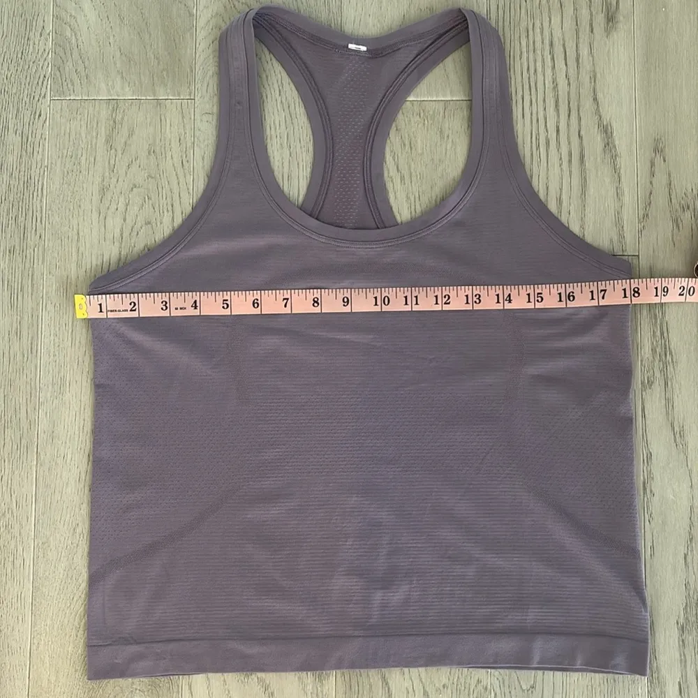 Lululemon Racerback Tank Top Waist Length Purple Size 10 - Image 3