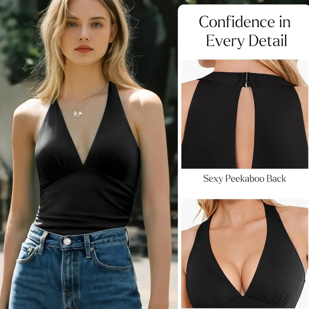 NWT Popilush Halter Bodysuit Shapewear V - Image 2