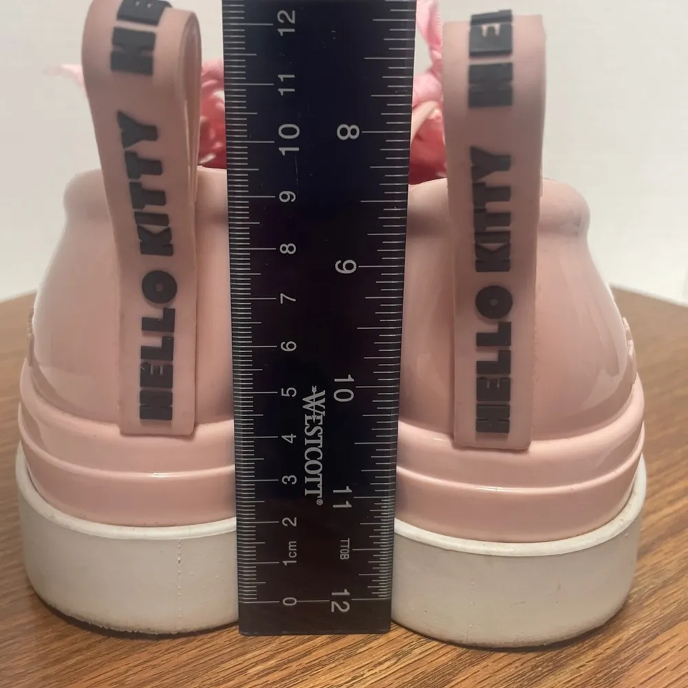 Sanrio Melissa X Hello Kitty Pink Rubber Platform Sneakers Sz 9 - Image 3