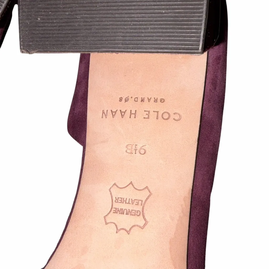 Cole Haan Laree Grand Fig Burgundy Suede Pumps Shoes size 9.5 - Image 11