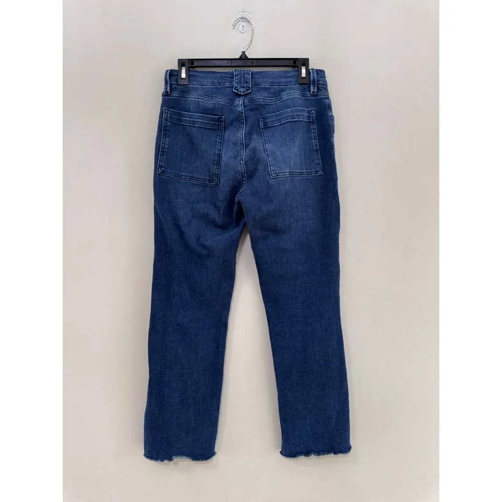 FRAME Le High Straight Trapunto Aurora Jean Size 29 - Image 2