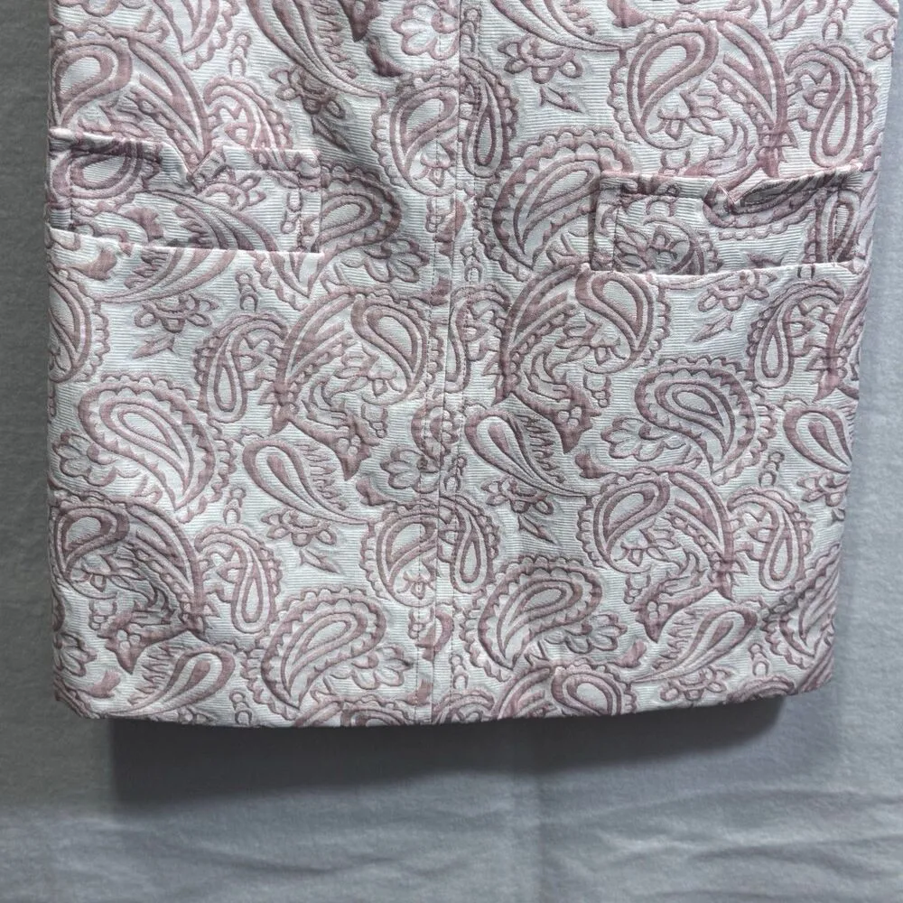 Victoria Beckham x Target Blush Paisley Jacquard Sleeveless Shift Mini Dress XS - Image 7