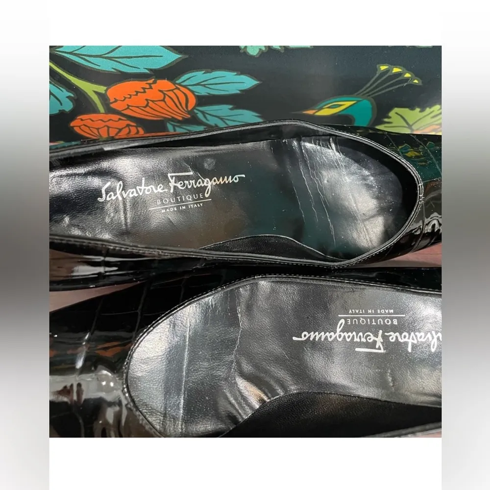 Salvatore Ferragamo Black Patent Leather Shoes - Image 6