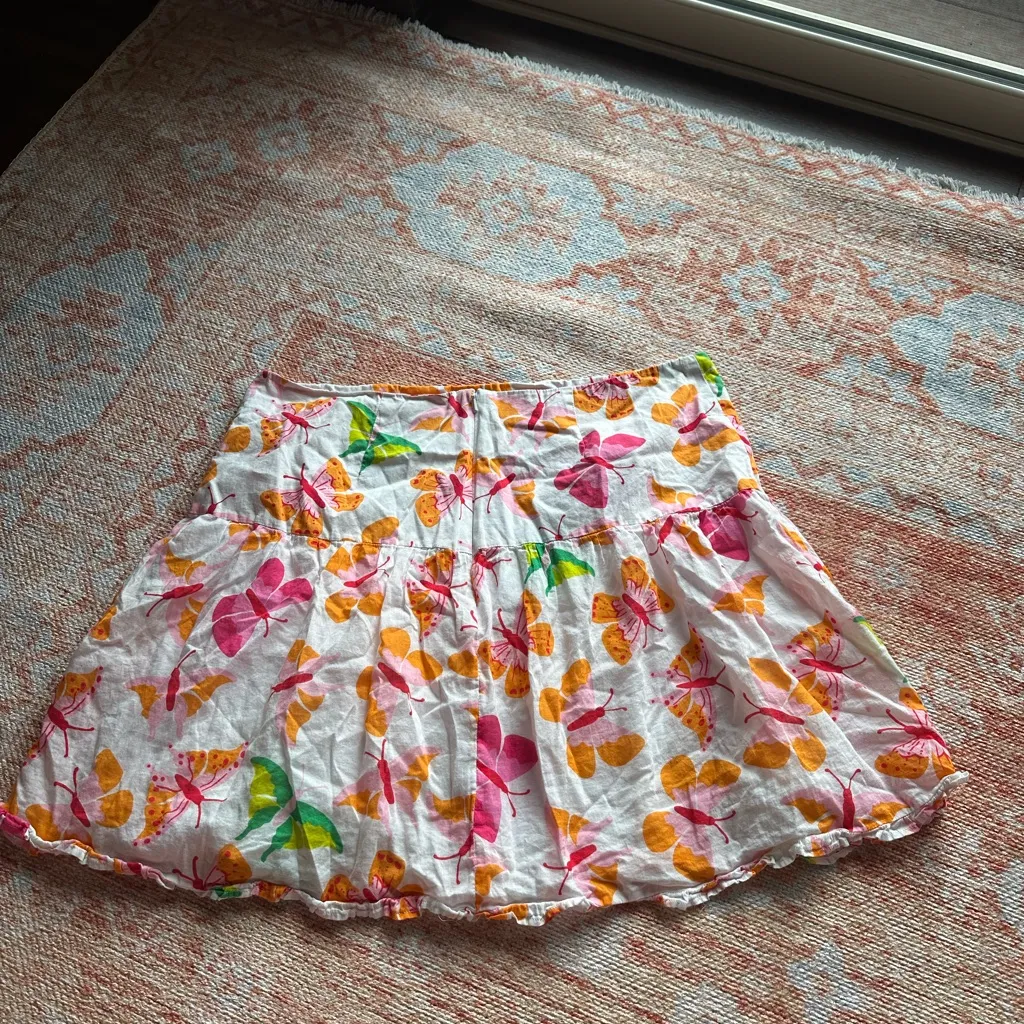 Lilly Pulitzer Nikita Butterfly Derby Floral White Label Y2K Vintage Skirt Sz 6 - Image 5