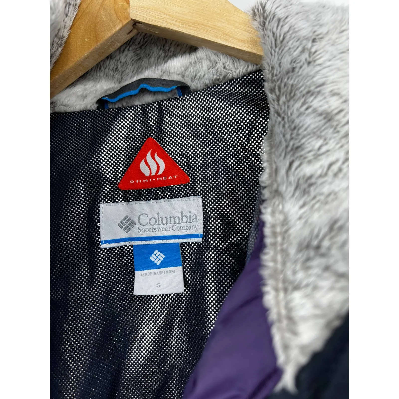 Columbia Omni Coat Heat Full Zip‎ Rain Long Sleeve Blue Size Small Womens - Image 10