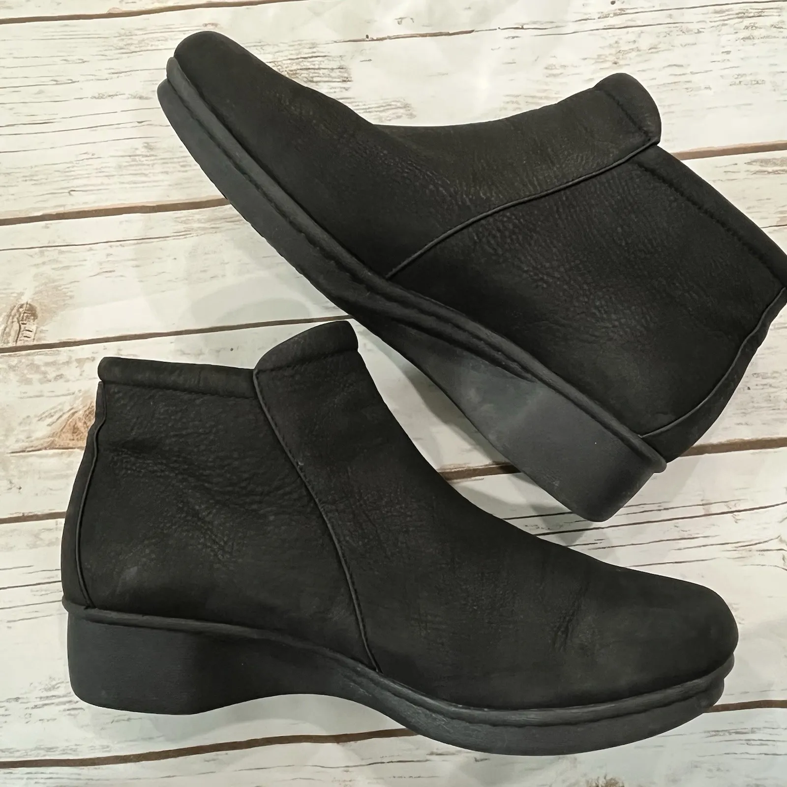 Dansko Leather Ankle Bootie Boot Shoe Women EU 42 US 11.5 12 Chelsea Lee Nubuck - Image 6