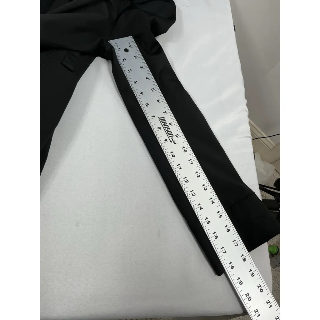 Womans New York & Co Button Up Knee Length Rain Coat XL Black Lined Excellent - Image 8