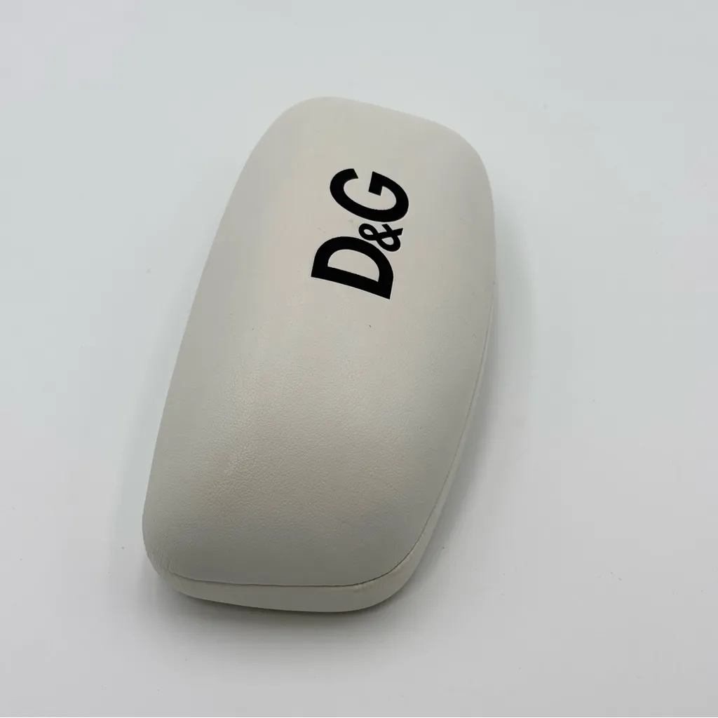 DOLCE GABANNA EYEGLASS SUNGLASSES CASE D&G LOGO HARDSHELL WHITE - Image 2