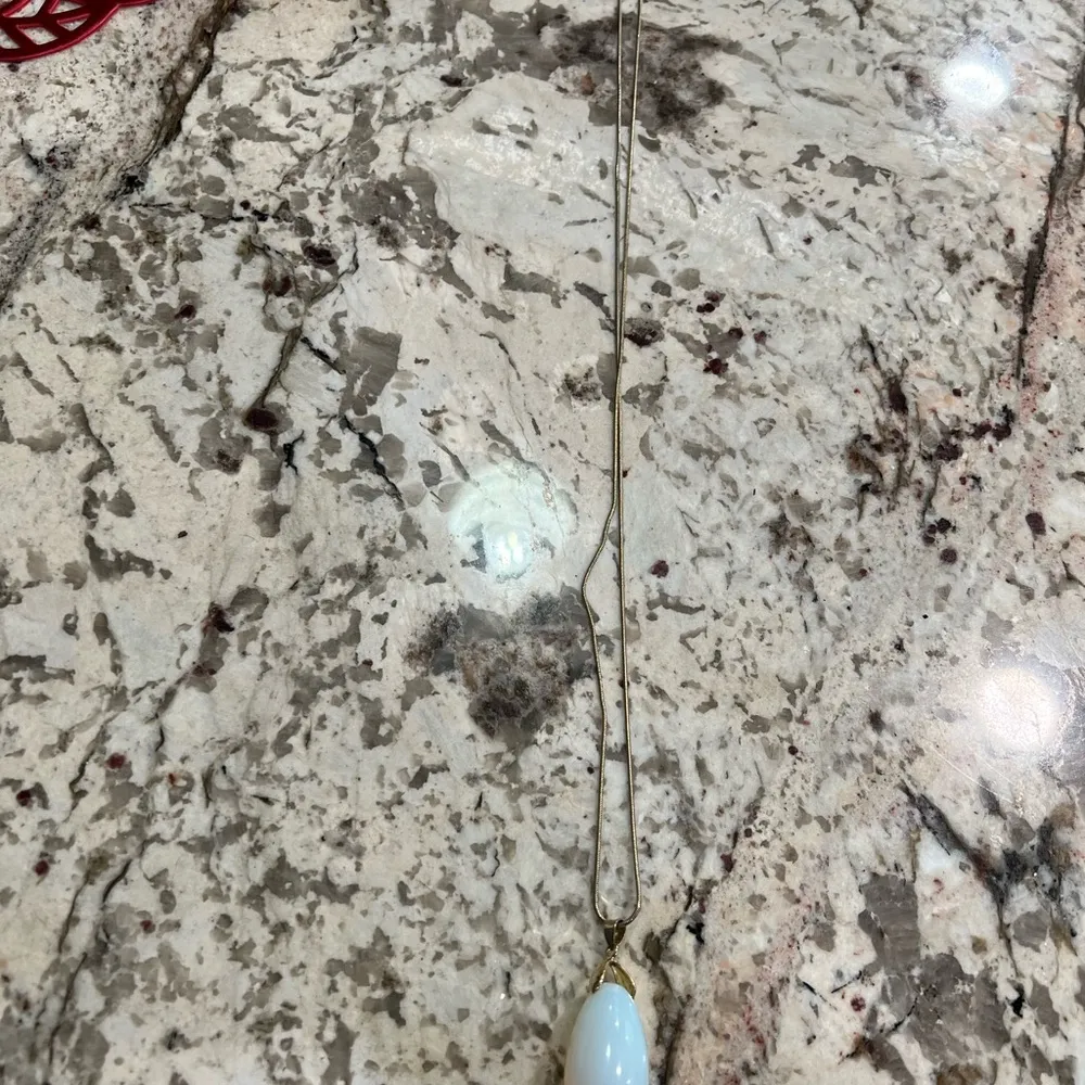 Women’s Tear Drop Opalite Rope Necklace - Image 2