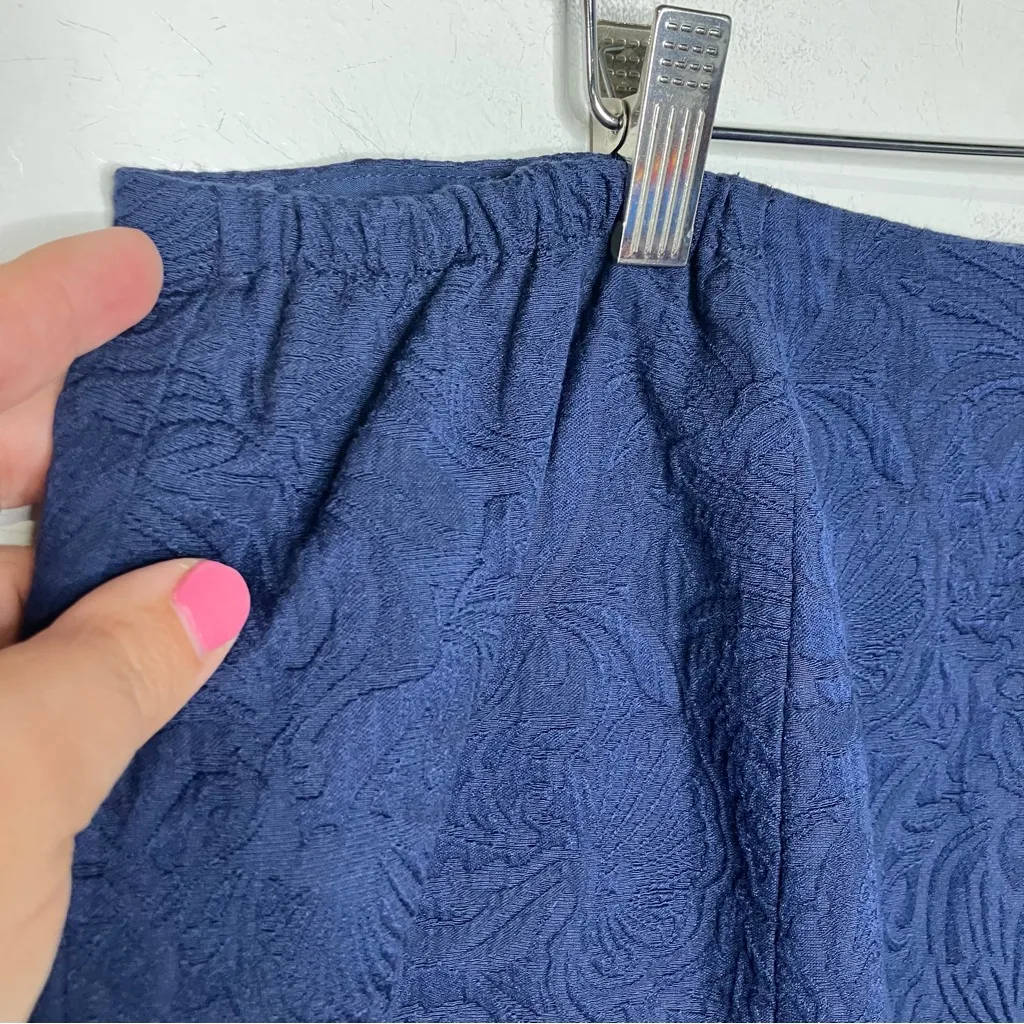 Talbots navy blue jacquard‎ blazer & skirt set women’s size 18W professional - Image 14