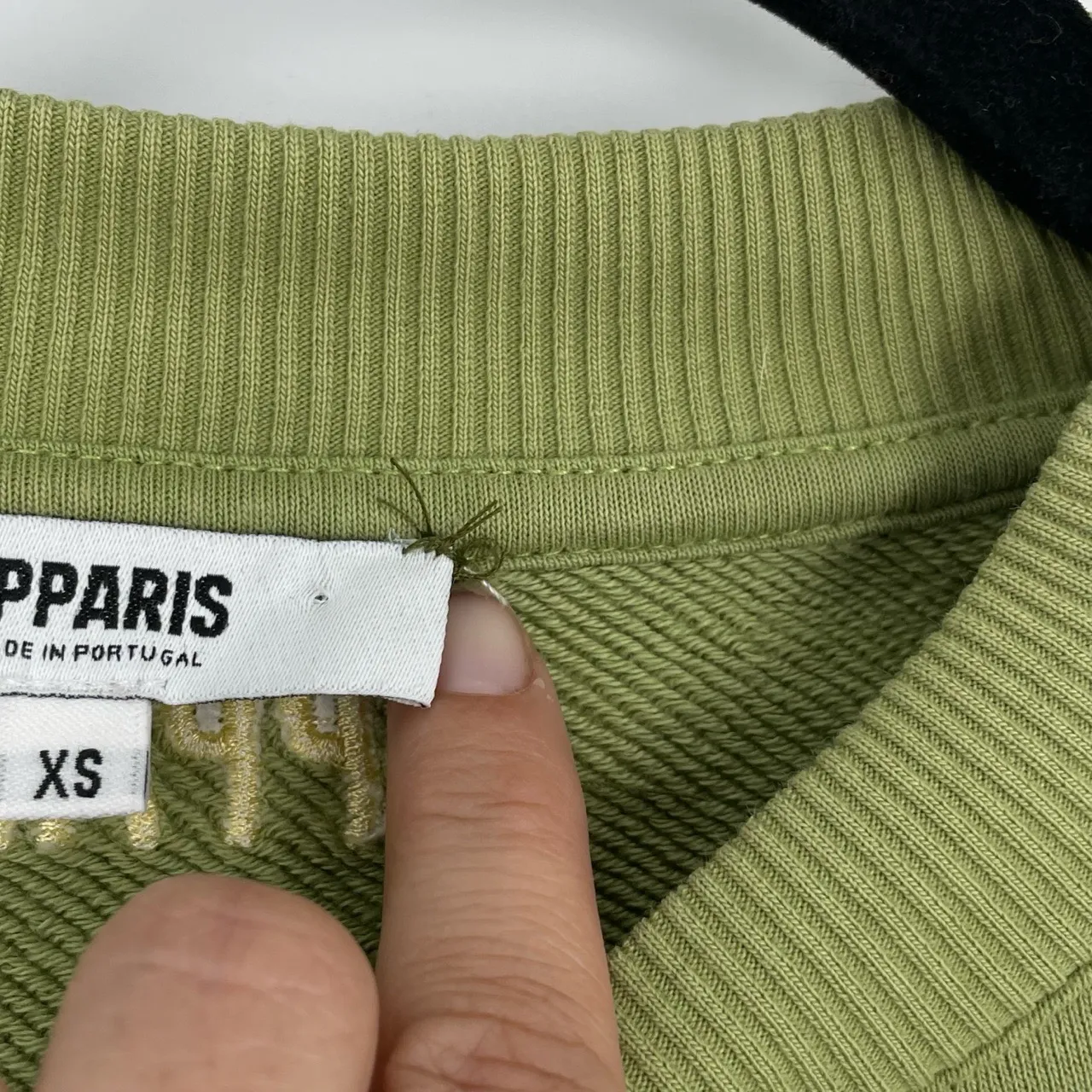 Apparis Women's‎ Green Crew Neck Long Sleeves Cropped Sweatshirt Size XS - Image 7