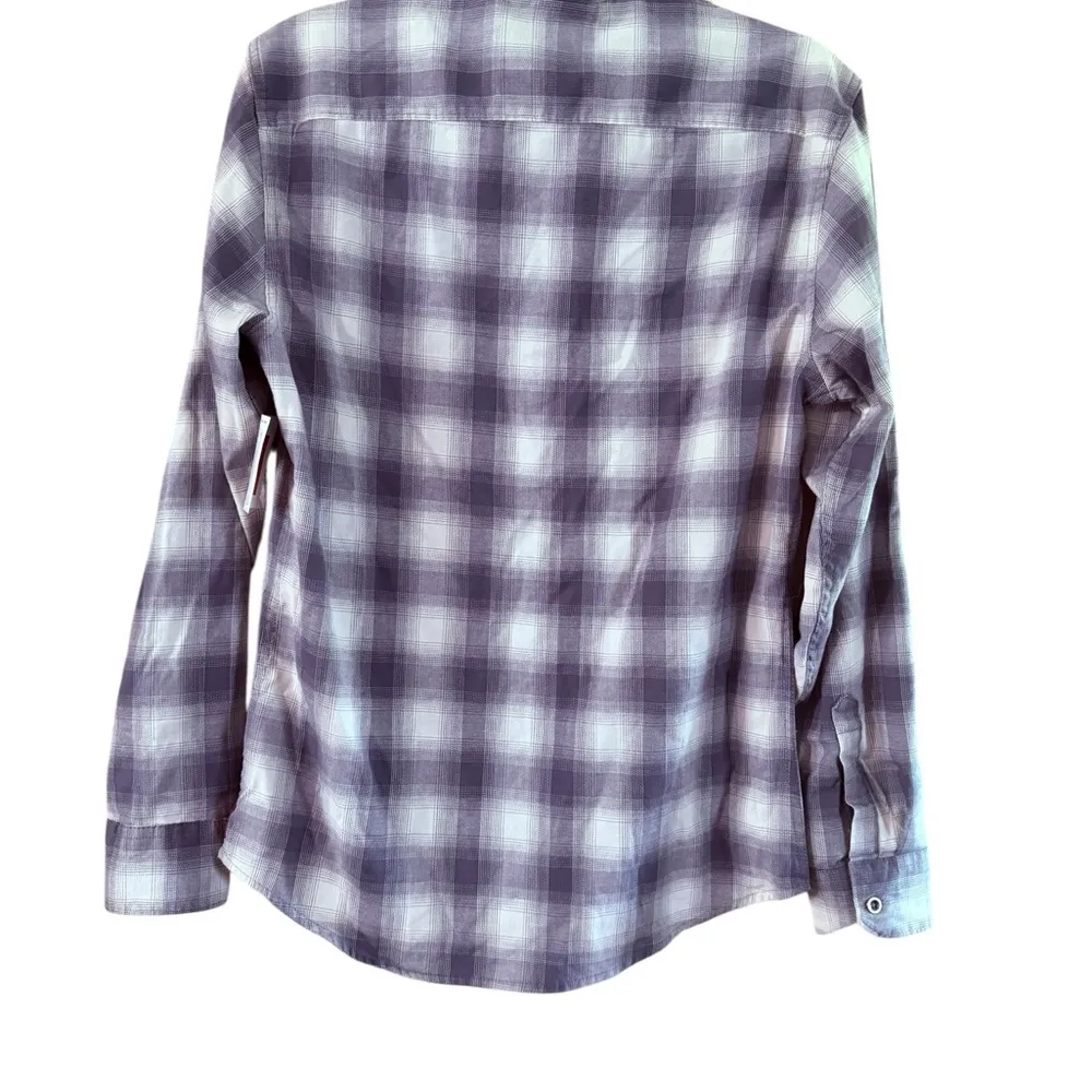Wrangler Purple Plaid Button Down Shirt - Image 9