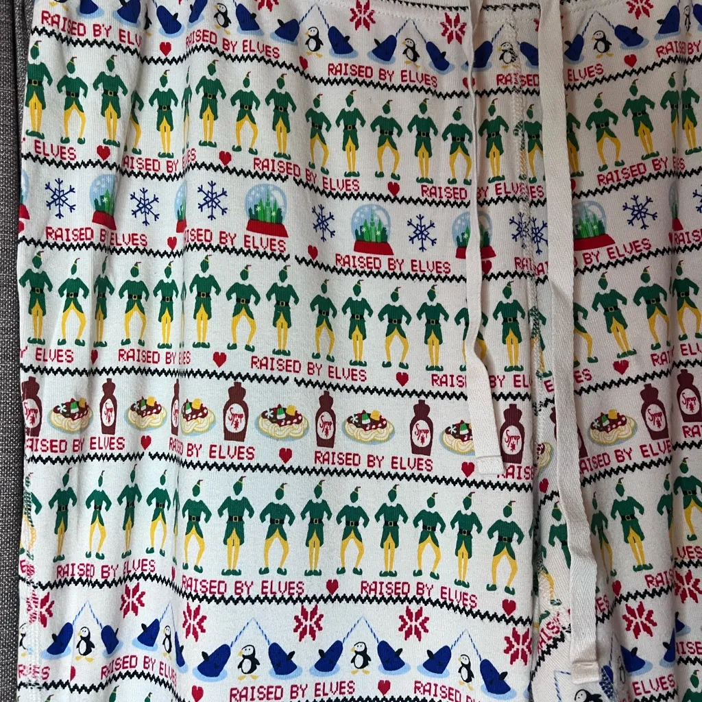 Hanna Andersson Elf Fairisle Long John Pajama Pants in Size Extra Extra Large White - Image 5