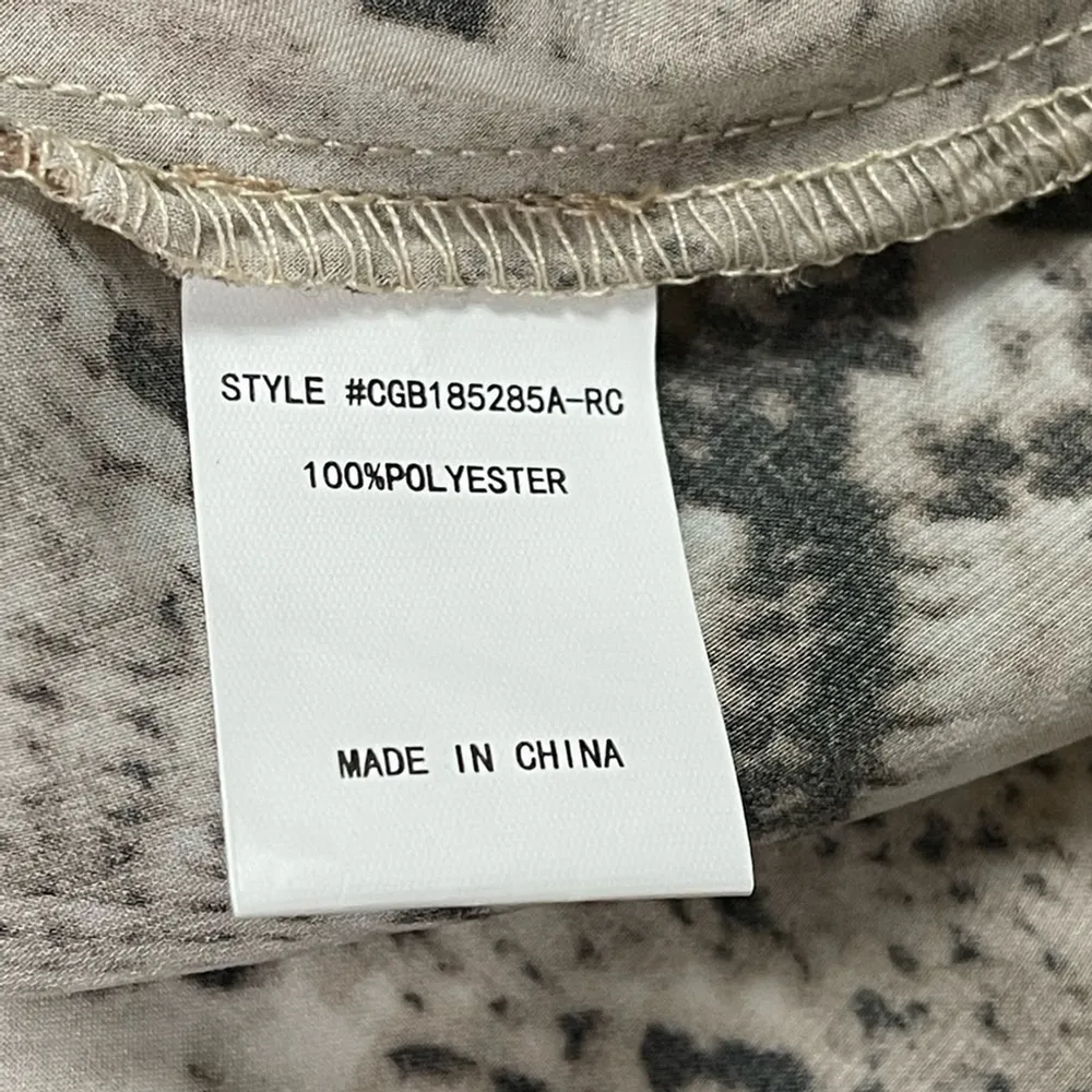 NWT CODE X MODE Womens Snakeskin High-Low Ruffle Skirt Beige Size XS - Image 9