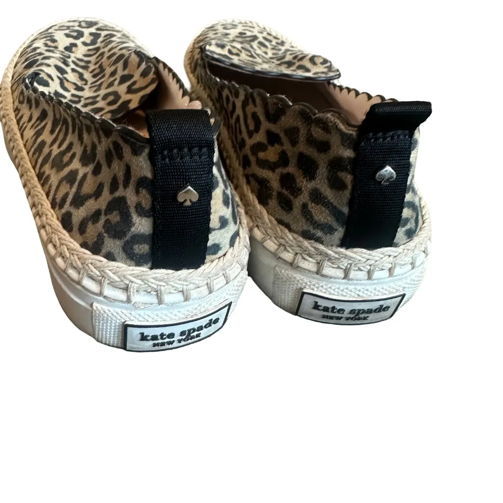 Kate Spade Loren Suede Leopard Print Slip-On Shoes Flats Comfort Size 7.5 Womens - Image 11