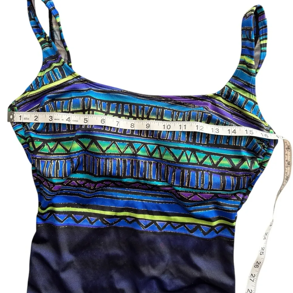 Vintage retro one piece Blue Size 12 - Image 3