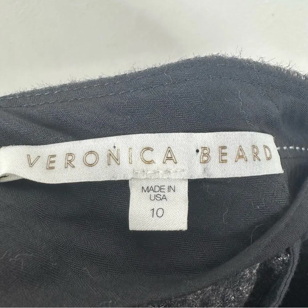 Veronica Beard Size 10 Dark Gray Donegal Tweed Wool Silk Blend Pants Slacks - Image 7