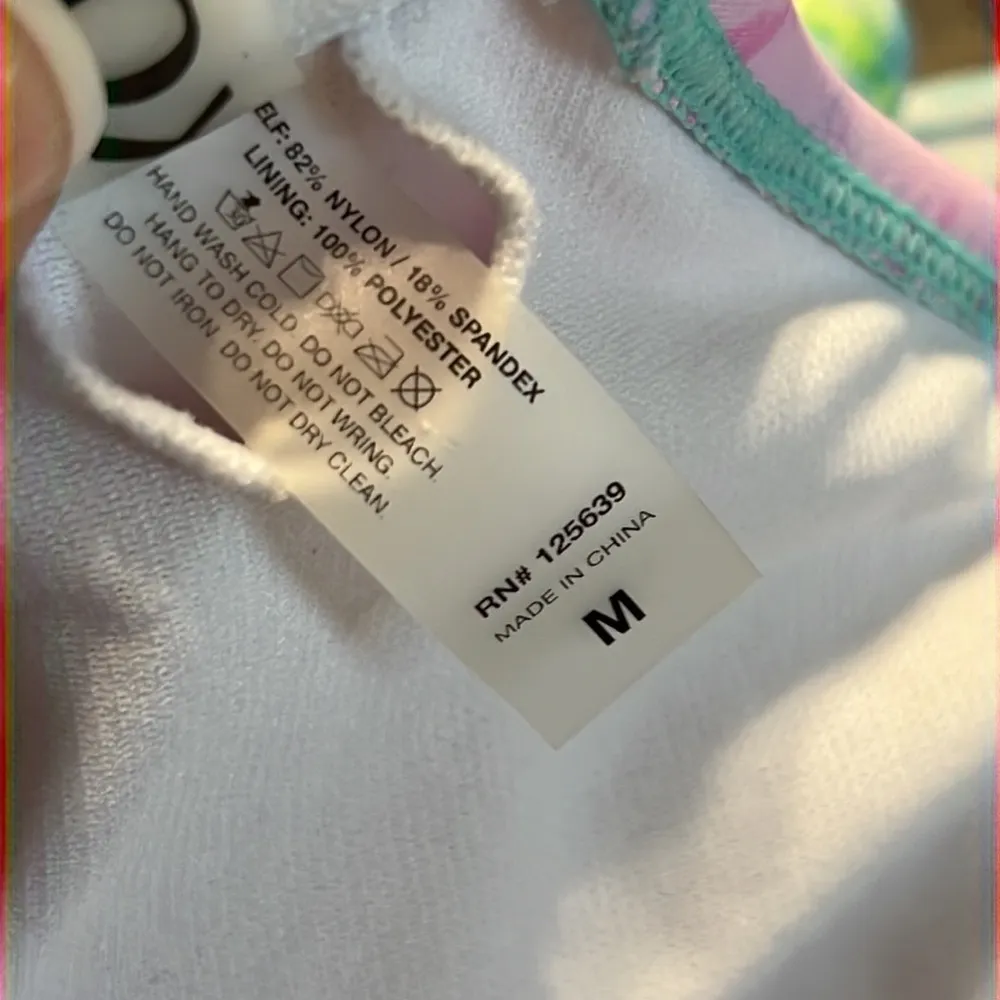 XOXO size medium womens bathing suit tie dye padded adjustable straps hook back - Image 5