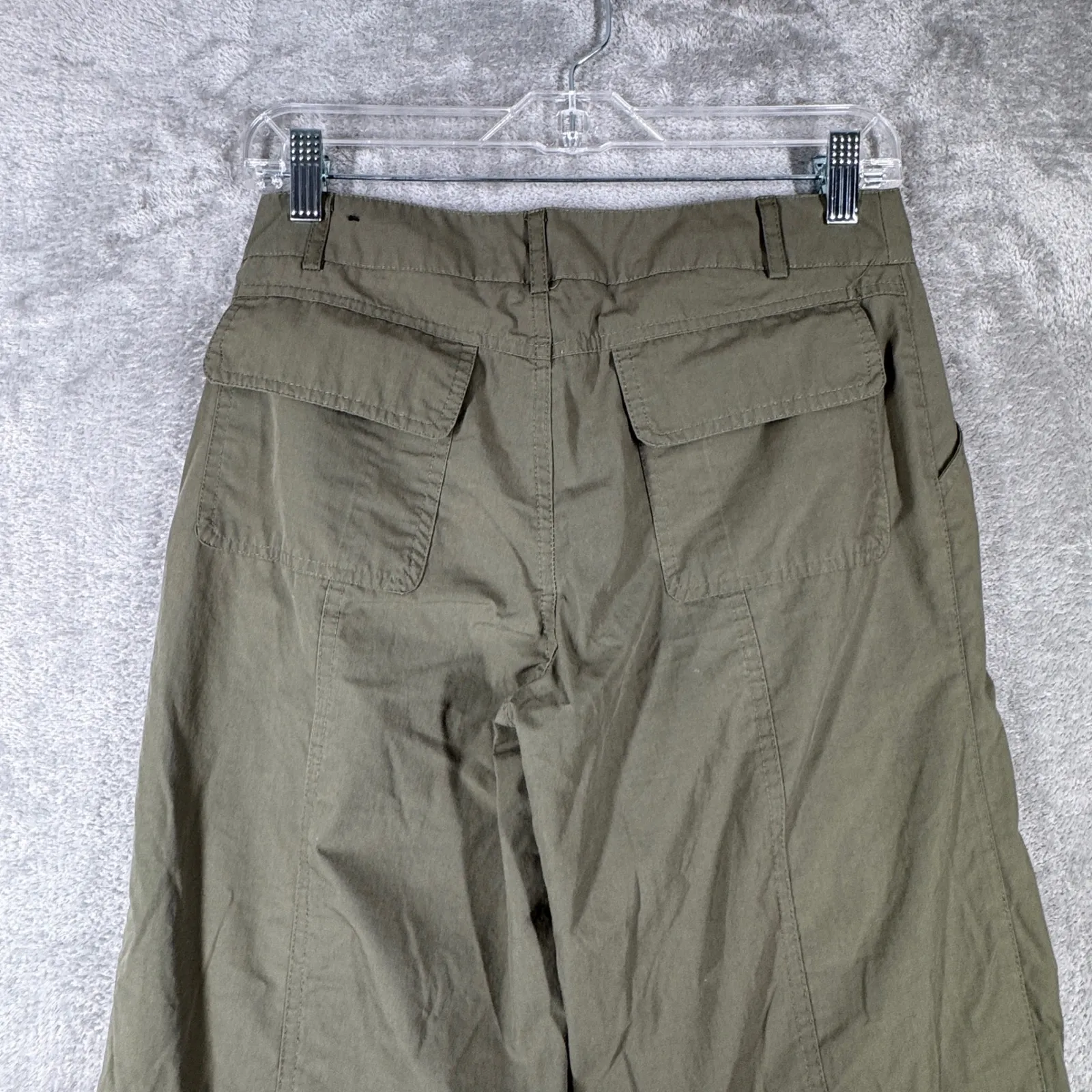 Harper & Ivy Cargo Pants Women Drawstring Olive Green Utility Streetwear Size XS - Image 5