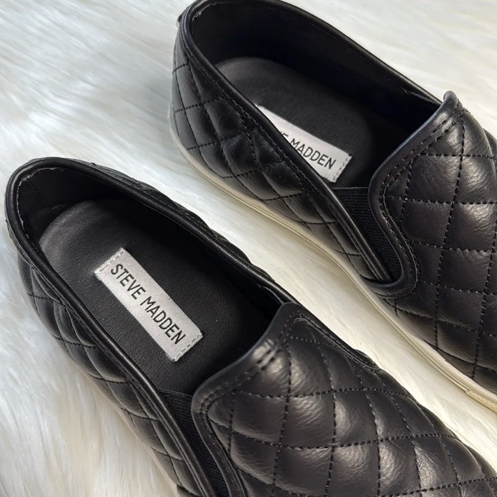 Steve Madden Black Ecentrcq Slip On Sneakers - Image 5