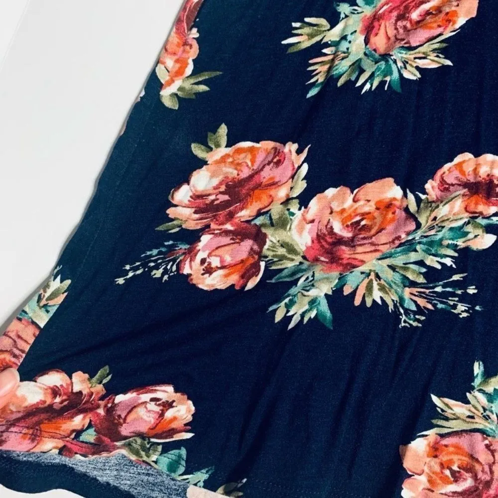 Loveappela Stitch Fix Ernest Floral Navy Blue Swing Tank Top - Image 7