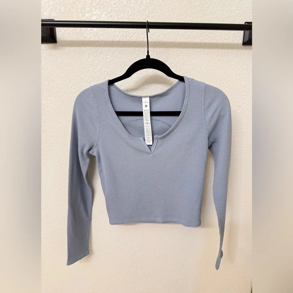 NOWT Lululemon Cotton-Blend Henley Long-Sleeve Shirt - Image 2