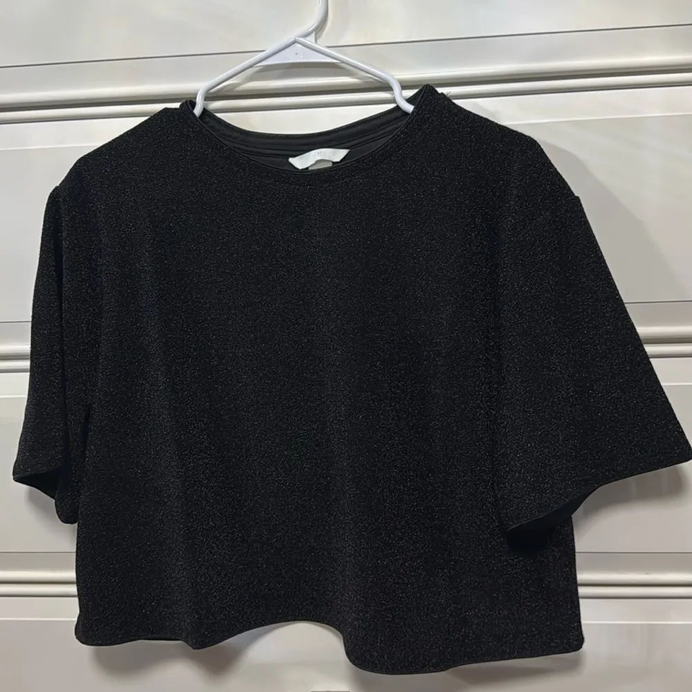 H&M Black Shimmery Top - Image 2
