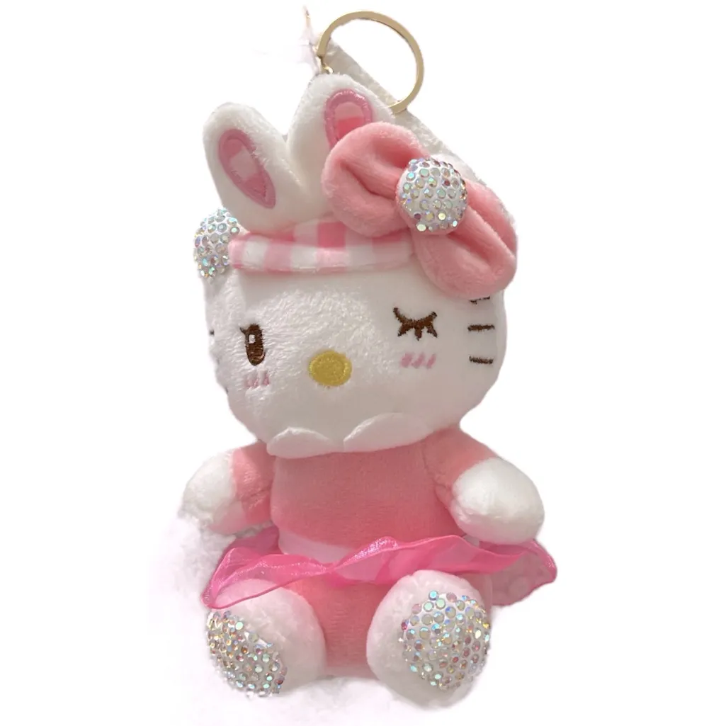 HELLO KITTY 3D PLUSH BAG CHARM WITH SPARKLE ACCENTS - Image 2