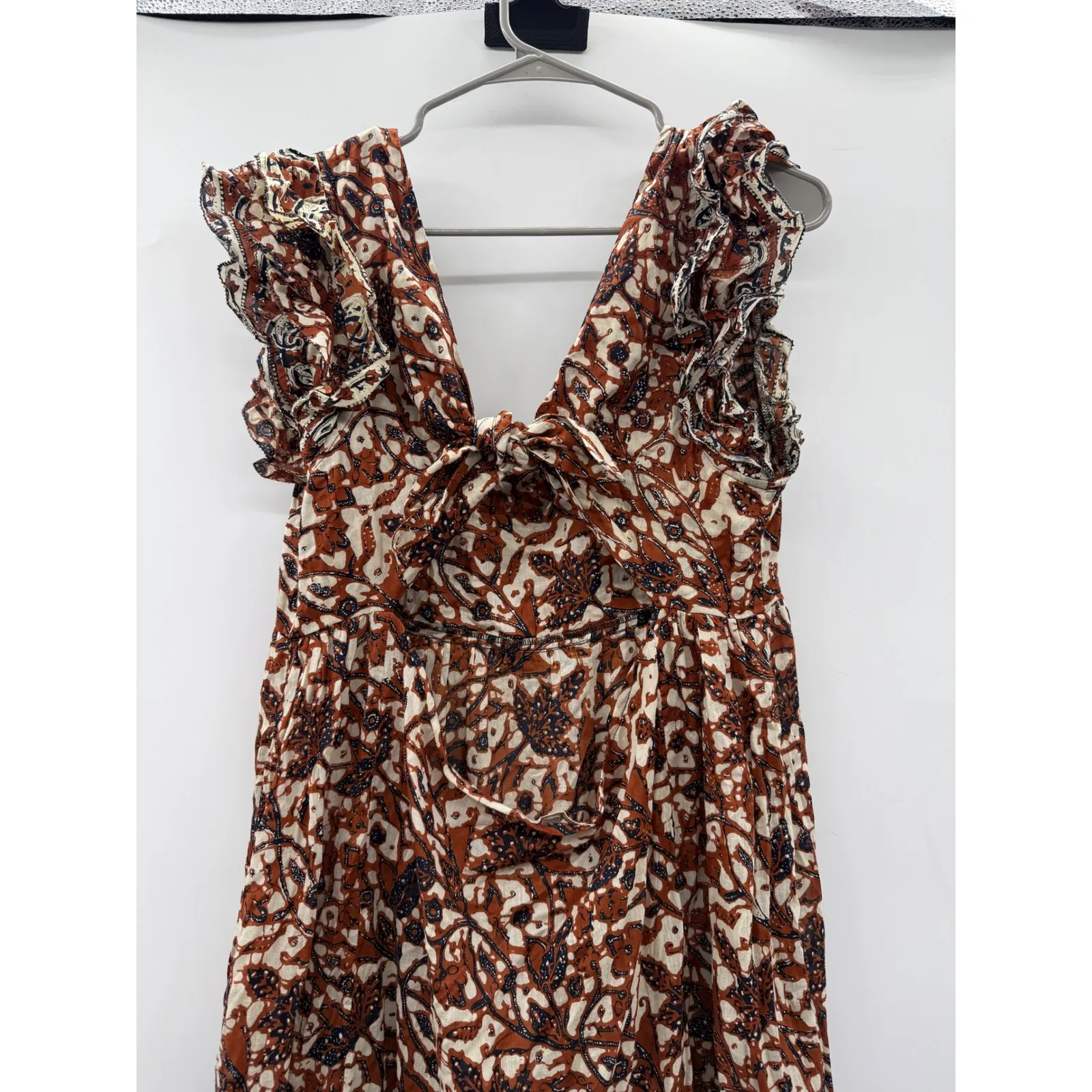 Anthropologie Love the Label Mirabelle Ruffle Maxi Dress Women's Medium Boho - Image 7