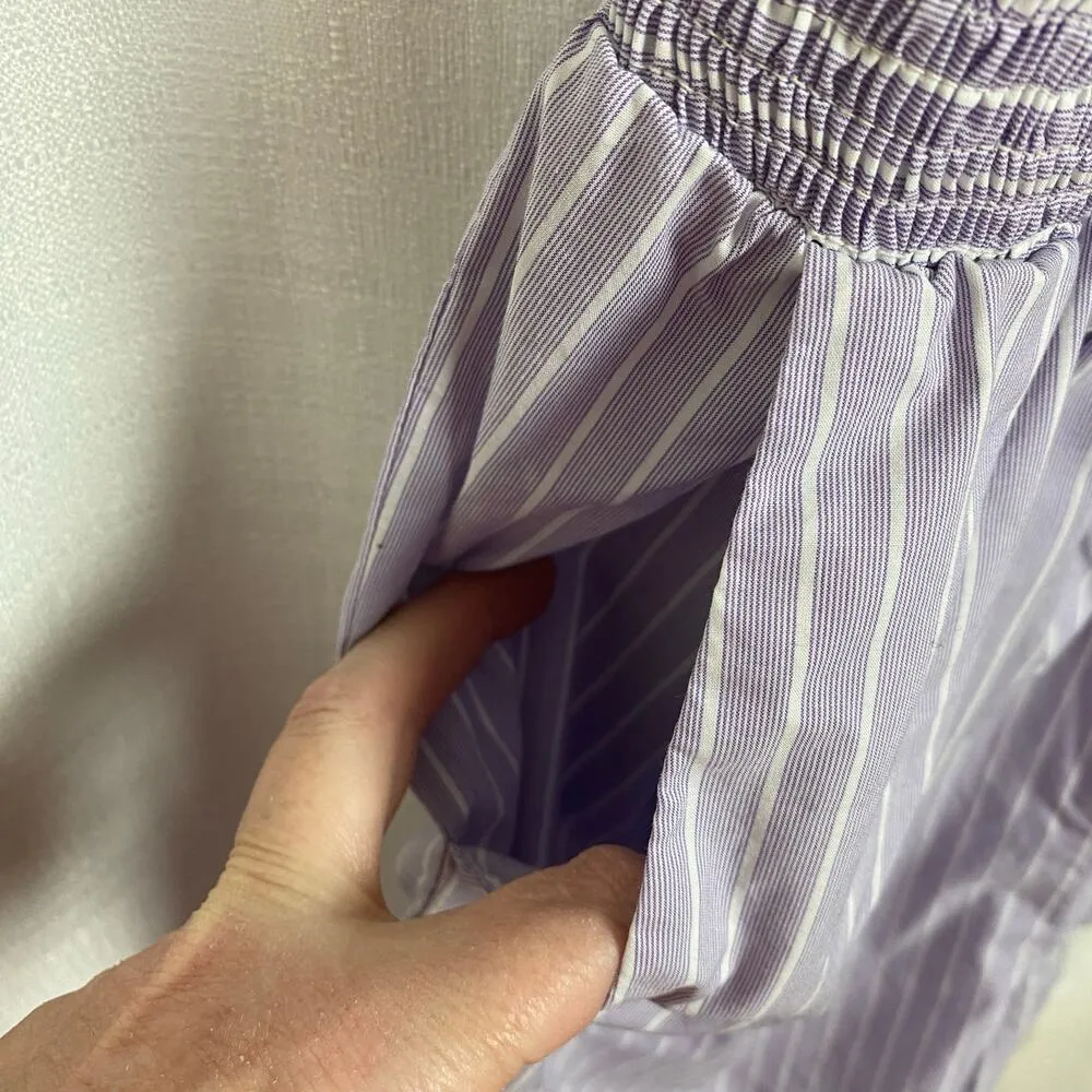 Nation LTD Vacation Stripe Purple Pima Cotton Blondie Romper Sz.M NWT - Image 11