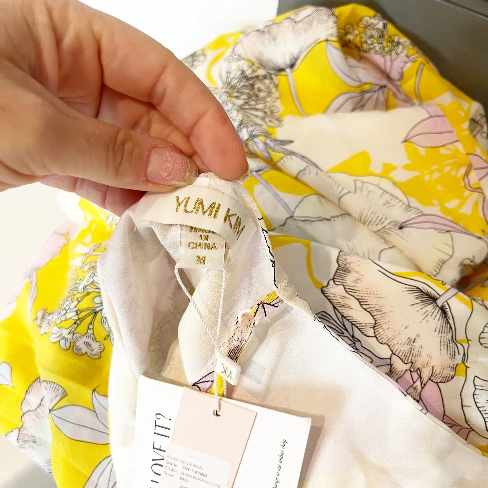 Yumi Kim Rush Hour Wrap Maxi Dress in Bora Bora Floral Yellow Medium - Image 3